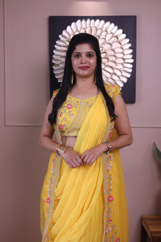 Sunshine Blossom Embroidered Set ( 3 piece )