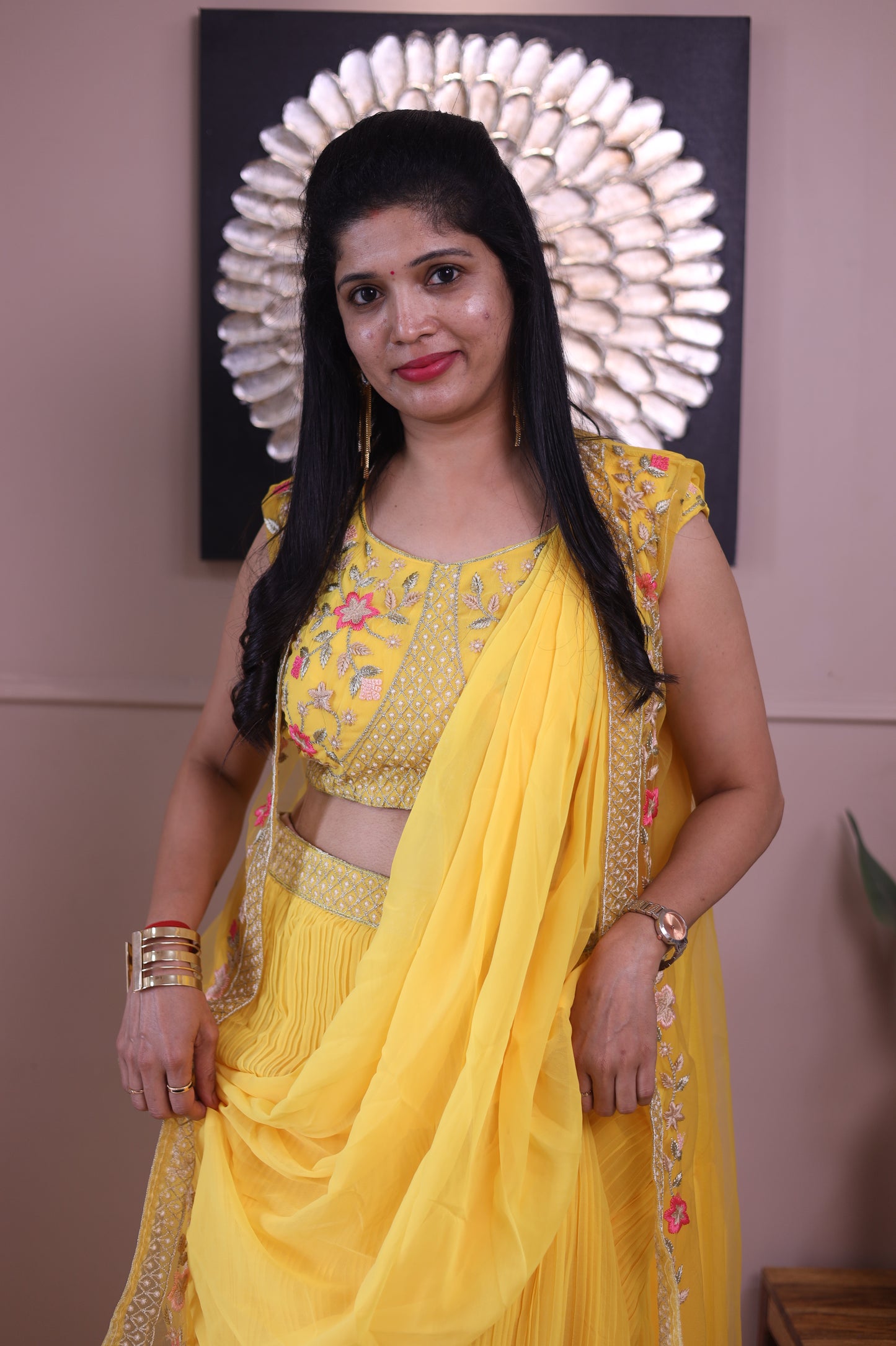 Sunshine Blossom Embroidered Set ( 3 piece )