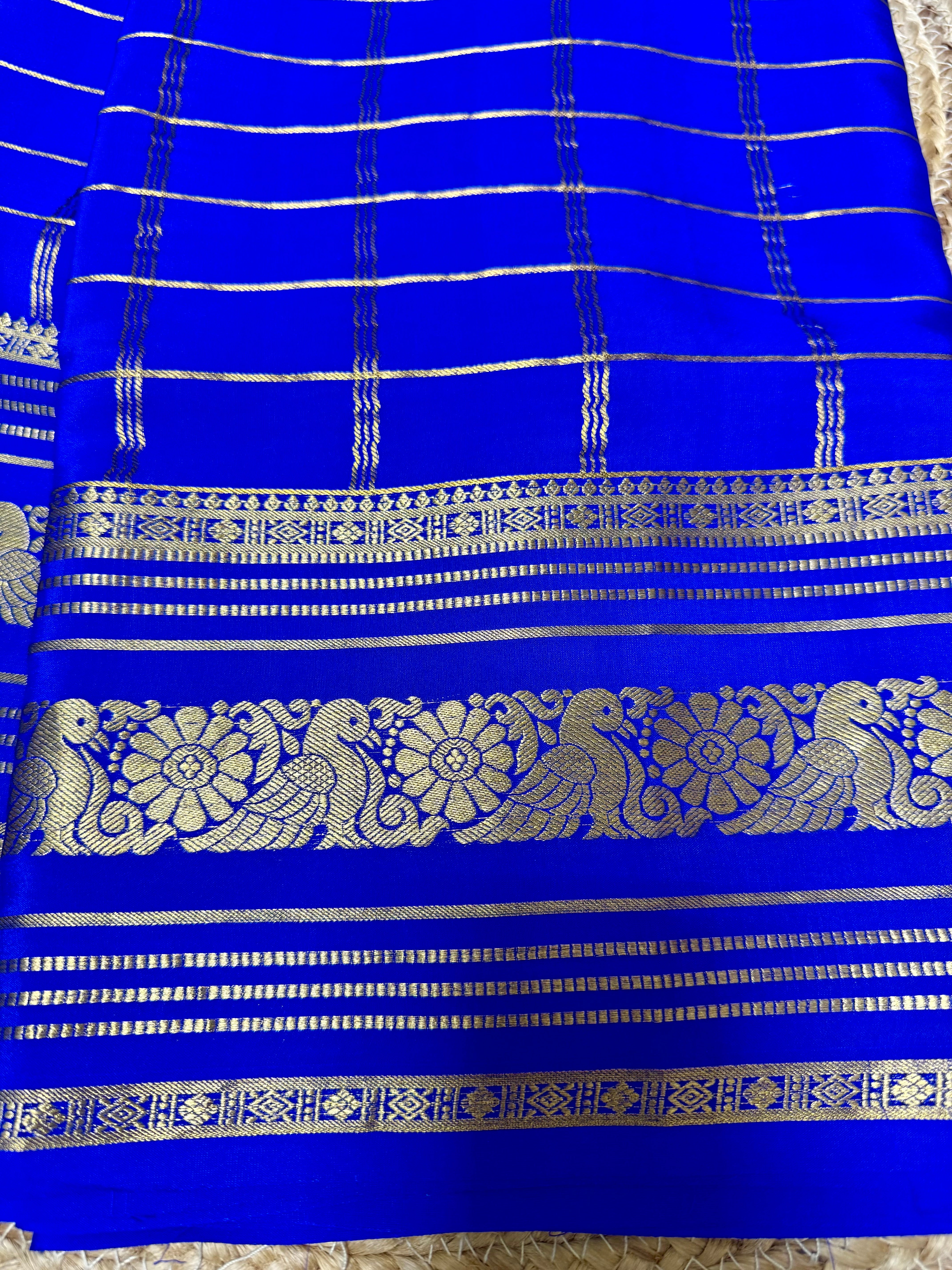 Royal Blue Pure Mysore Silk Saree