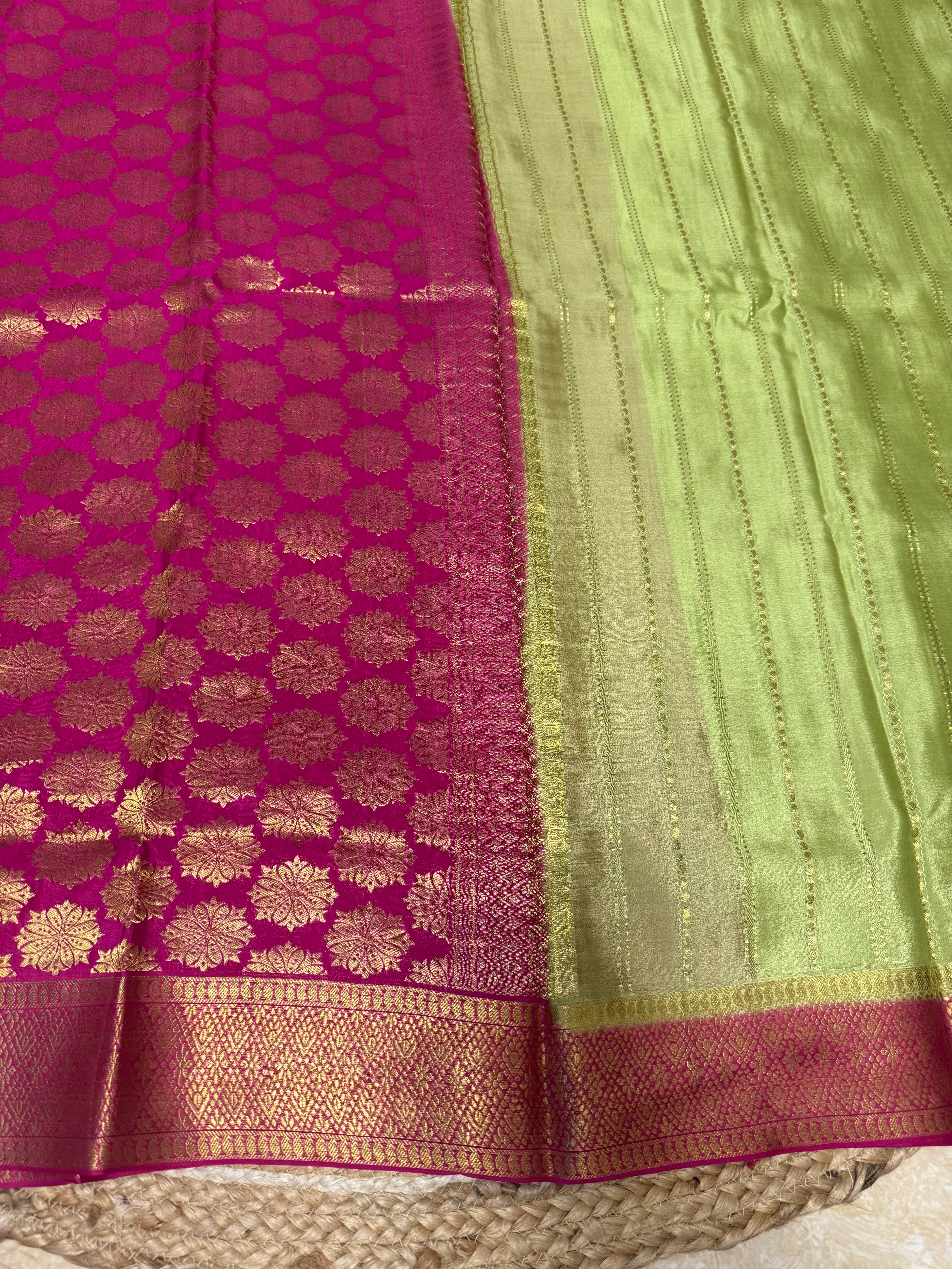 Green Pure Mysore silk saree