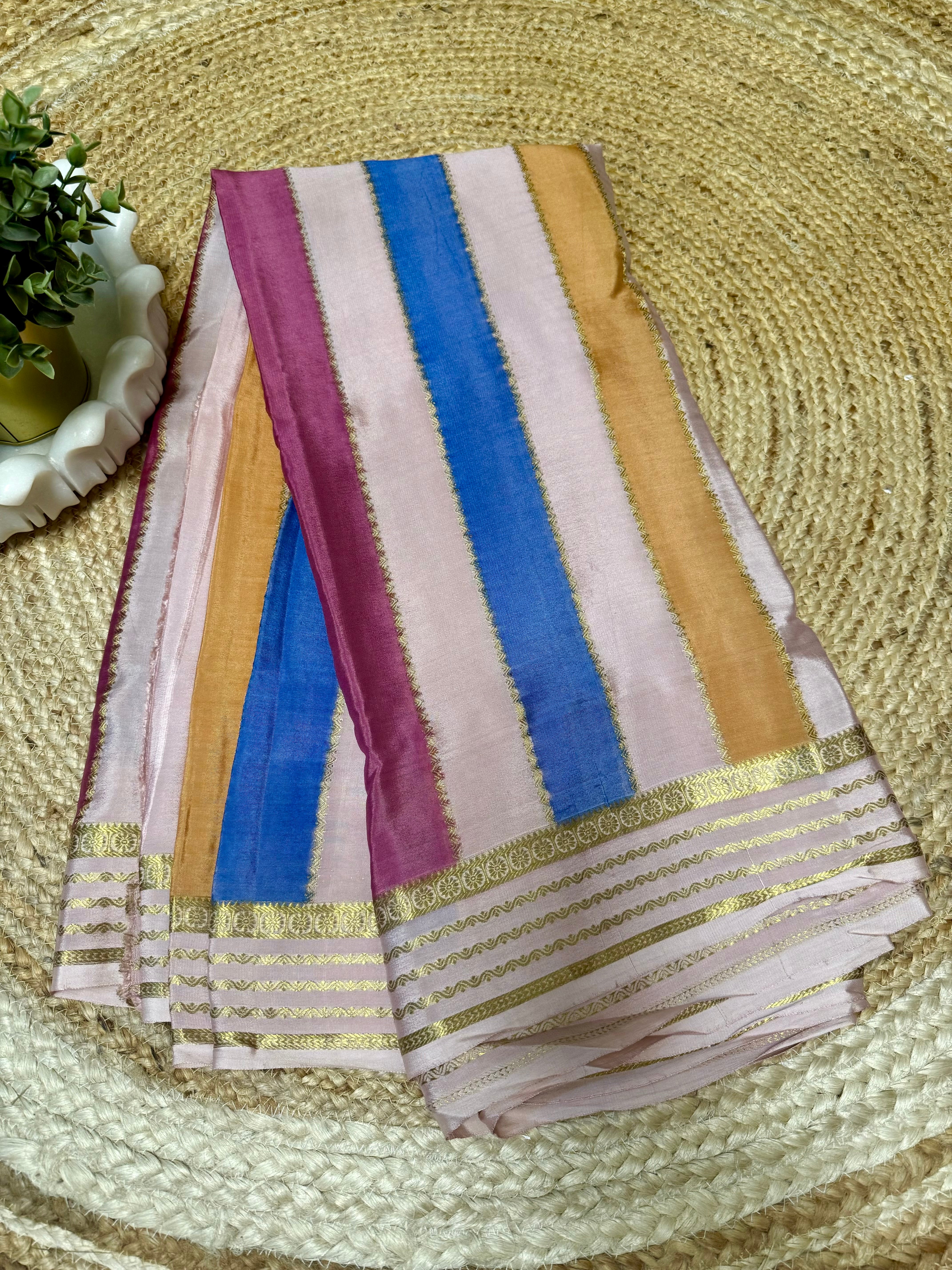 Lotus Pink Pure Mysore silk saree