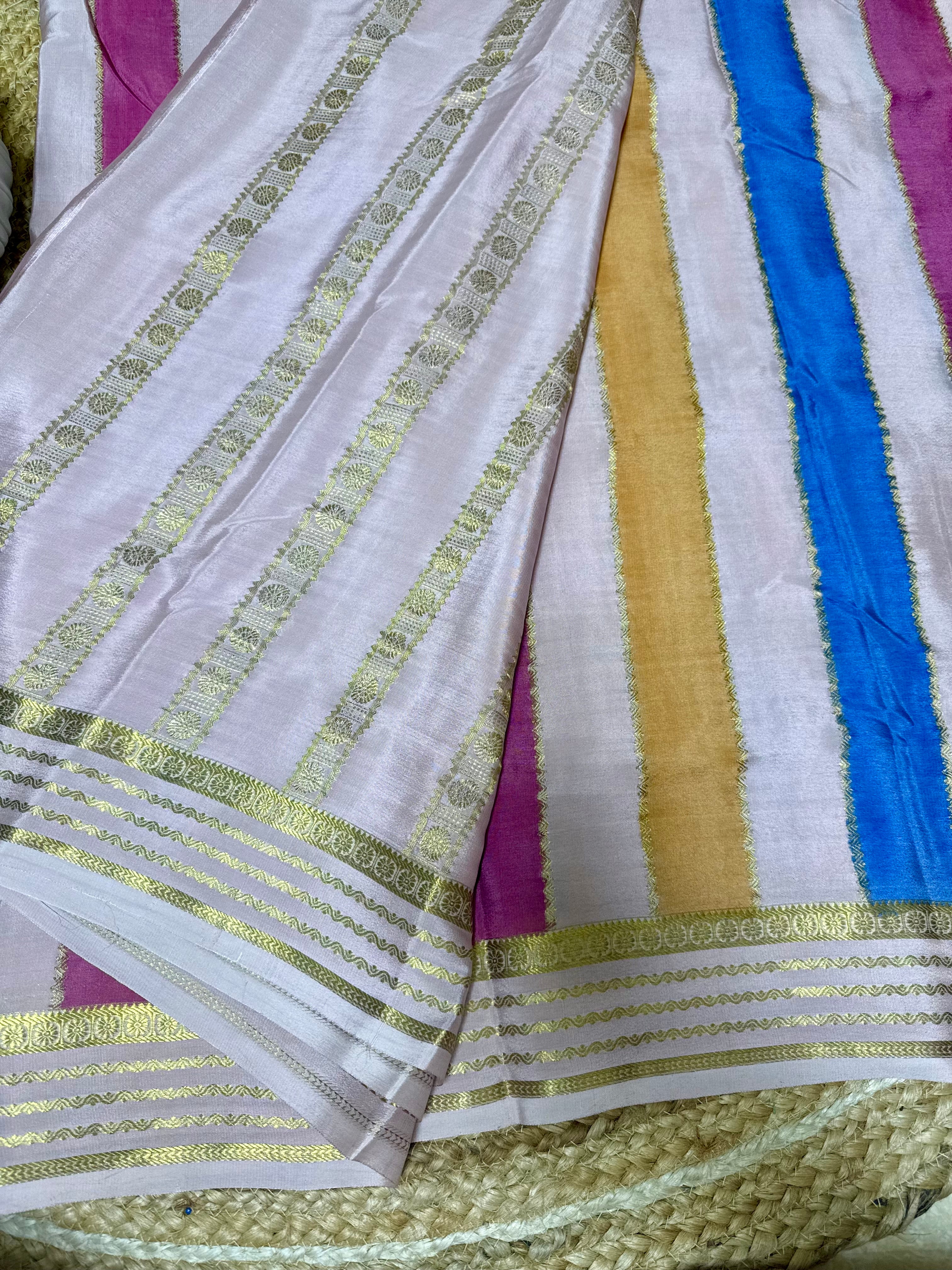 Lotus Pink Pure Mysore silk saree