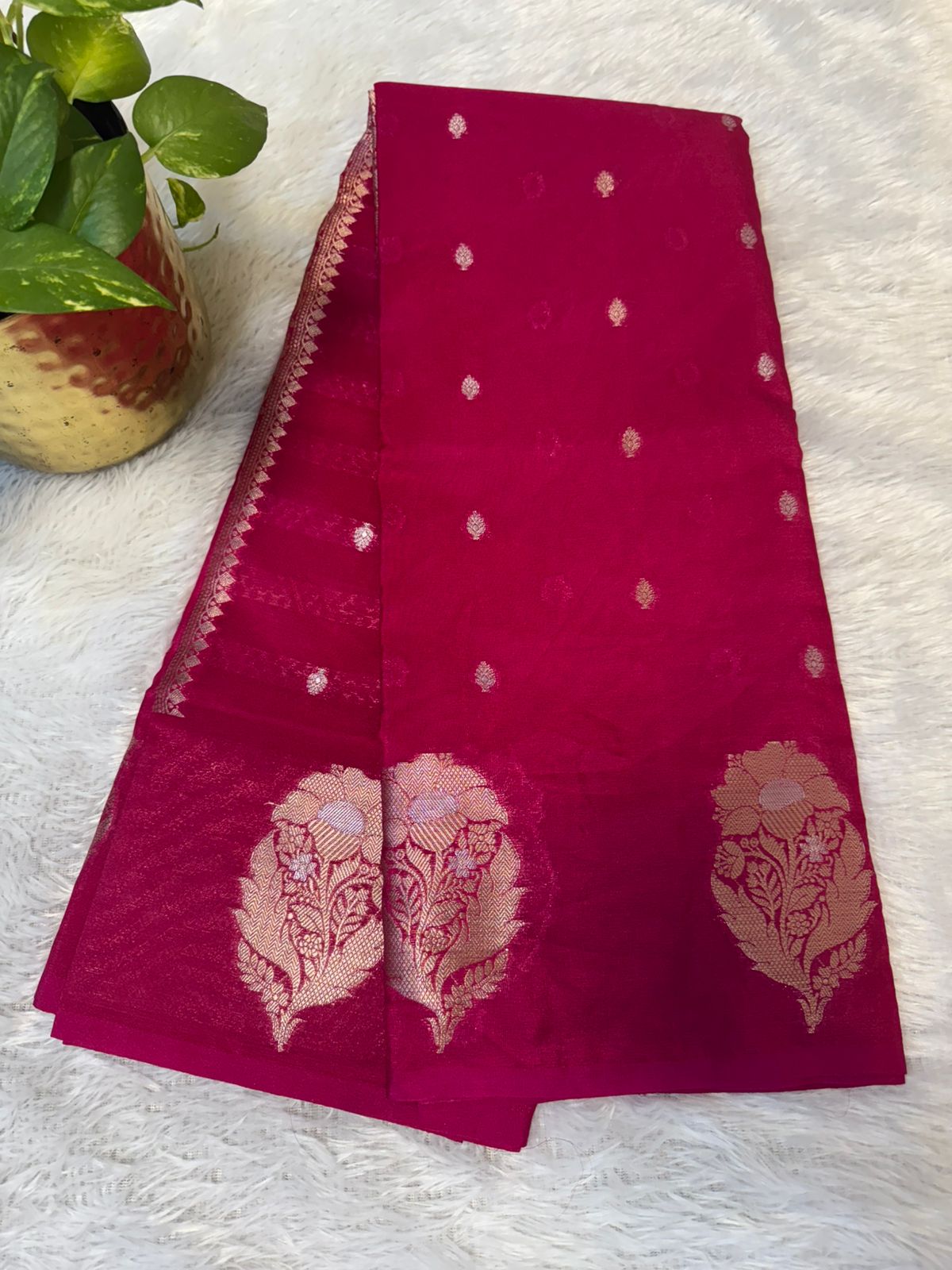 Pink Banarasi Saree