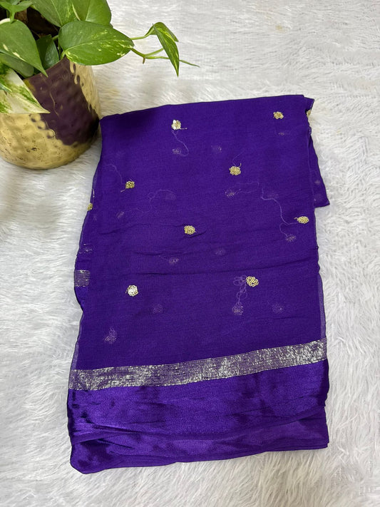 Purple with Gold Butta