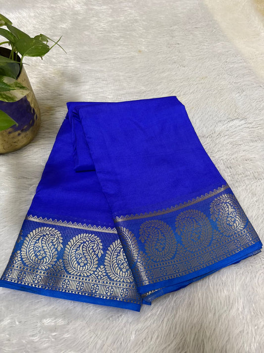 Blue with Antique gold Mango design