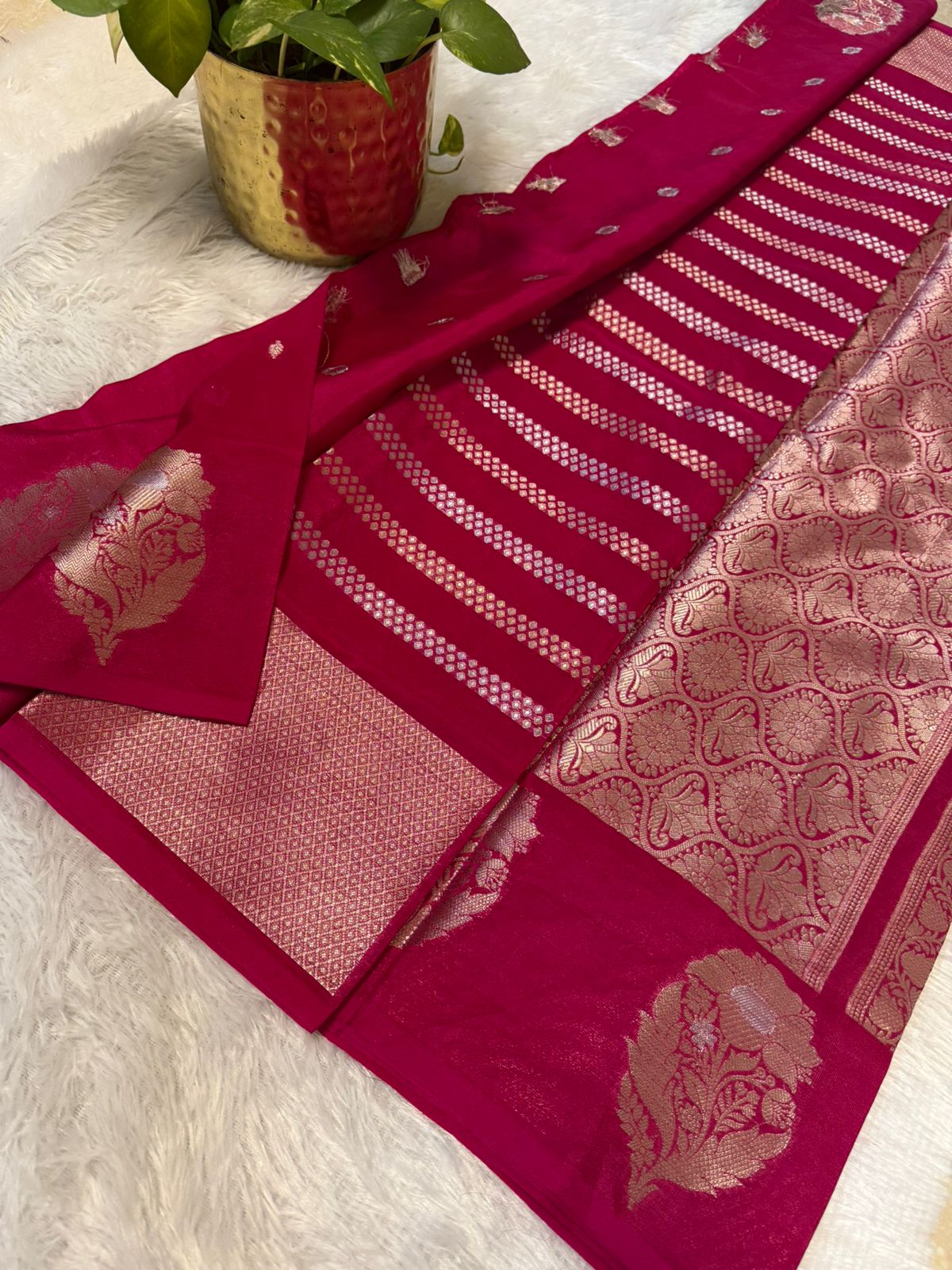 Pink Banarasi Saree