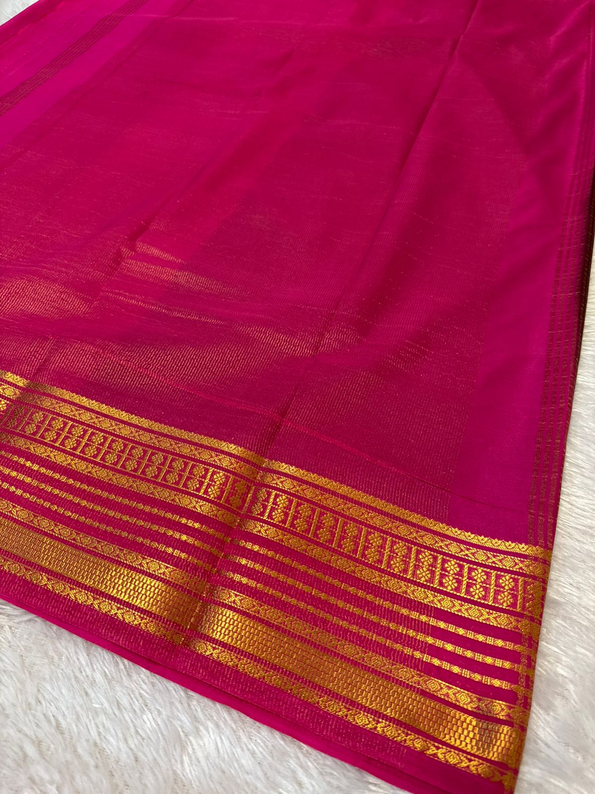 Brown and Pink premium Semi Mysore silk saree