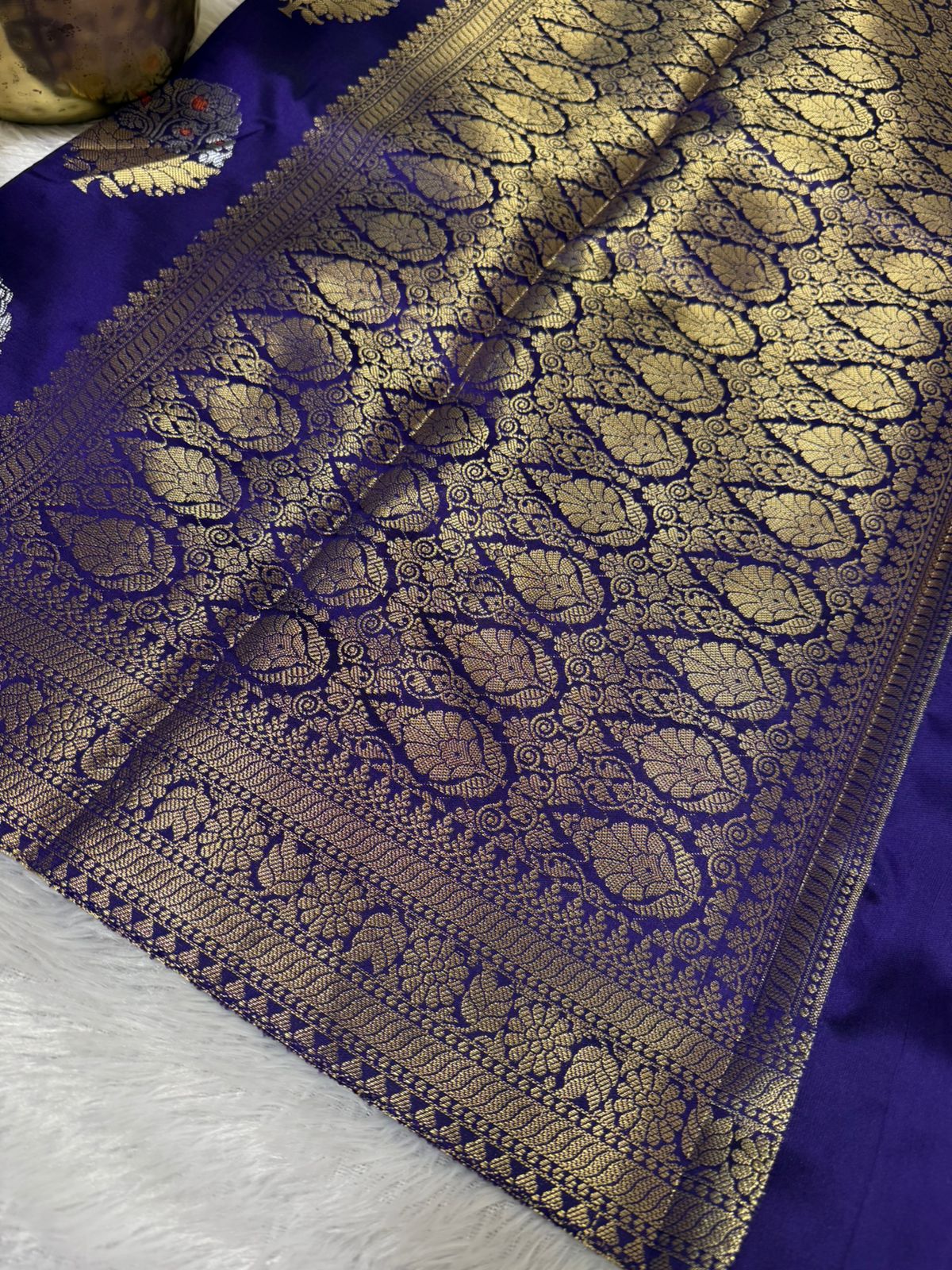 Blue Big Butta Soft Crepe Silk